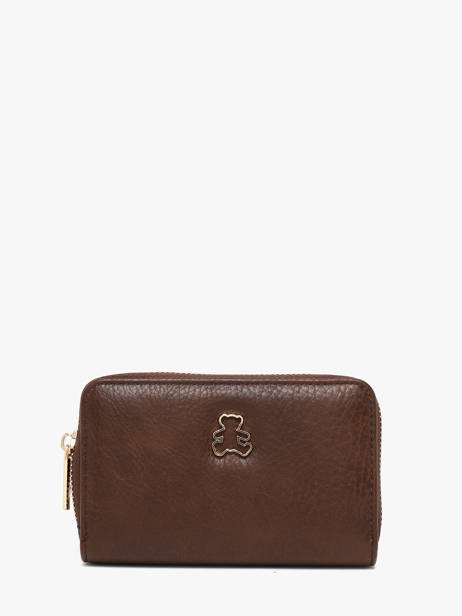 Wallet Lulu castagnette Brown zip EGO26053