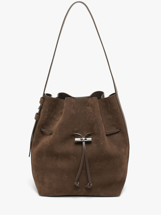 Longchamp Le roseau coulisse nubuck Handbag Brown