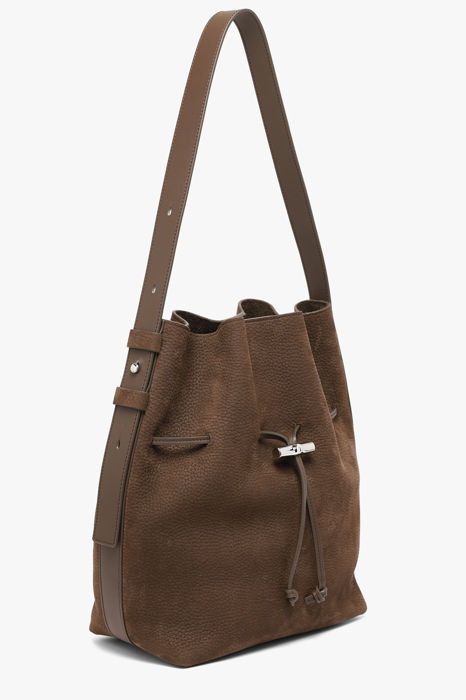 Longchamp Le roseau coulisse nubuck Handbag Brown