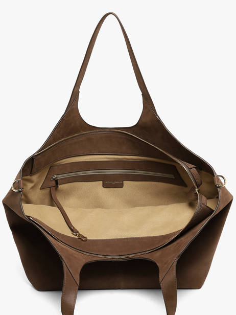 Sac Porté épaule Dubai Nubuck Cuir Nathan baume Marron riverside 3NG vue secondaire 2
