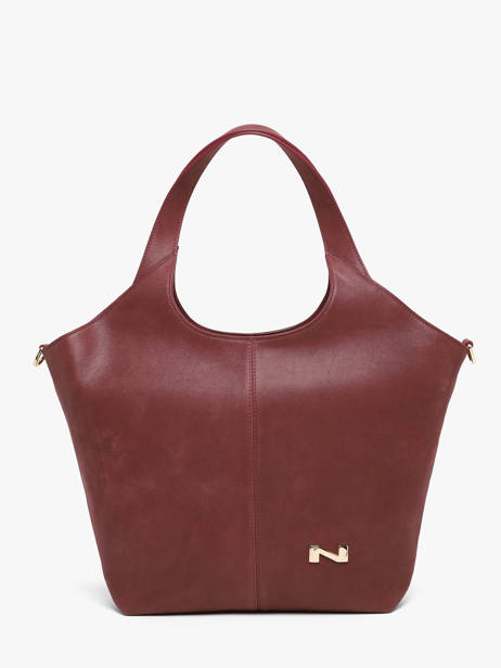 Sac Porté épaule Prague Cuir Nubuck Nathan baume Rouge riverside 2NG
