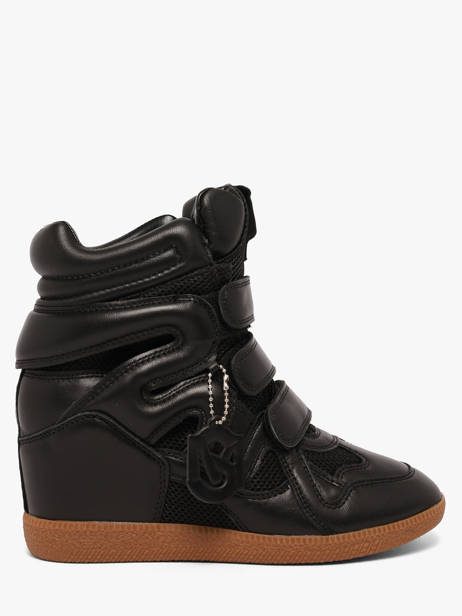Wedge Sneakers Mavis In Leather Steve madden Black women 11005696