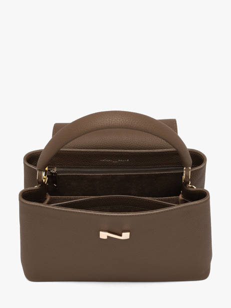 Leather Magnolia Top-handle Bag Nathan baume Brown eden 3 other view 4