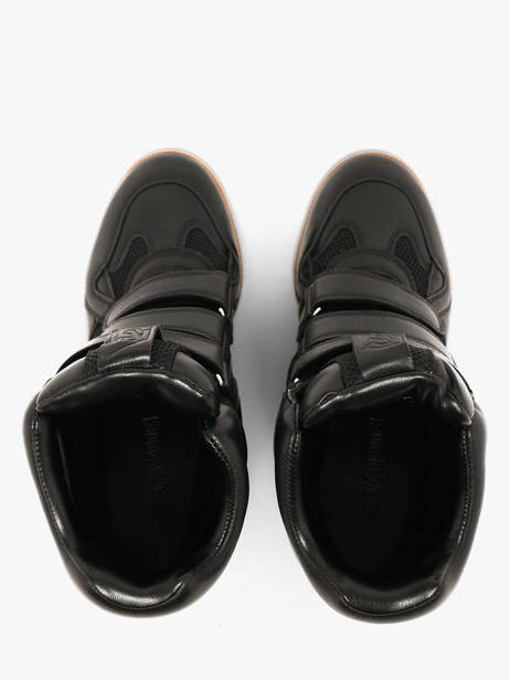 Wedge Sneakers Mavis In Leather Steve madden Black women 11005696 other view 3