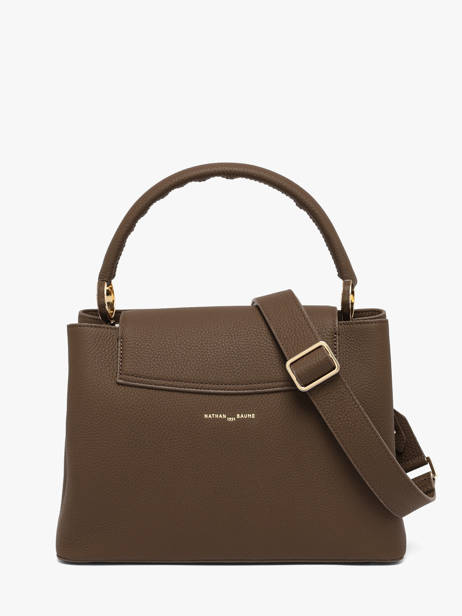 Leather Magnolia Top-handle Bag Nathan baume Brown eden 3 other view 5
