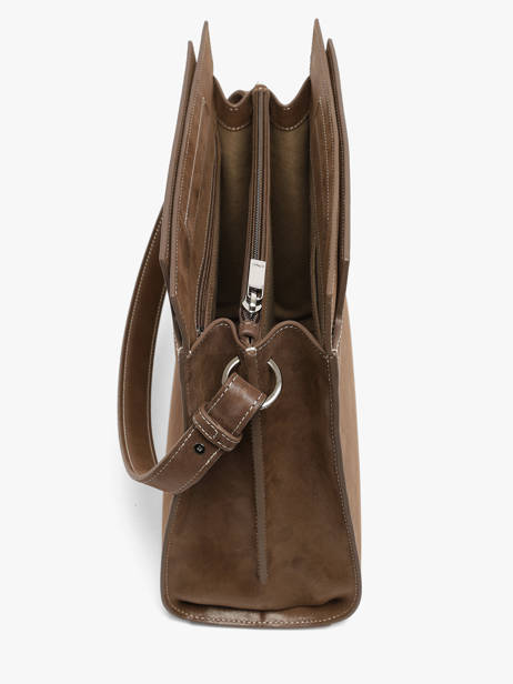 Handbag Dynasty Leather Nathan baume Brown dynasty 4NG other view 3