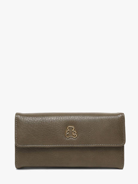 Portefeuille Lulu castagnette Vert zip ORASIE