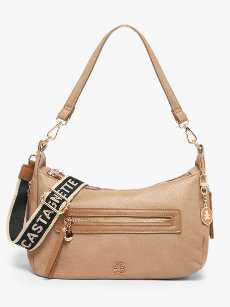 Sac Porté épaule Zip Lulu castagnette Beige zip BARRY