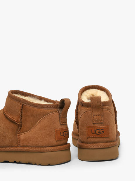 Boots Classic Ultra Mini In Leather Ugg Brown women 1116109 other view 3