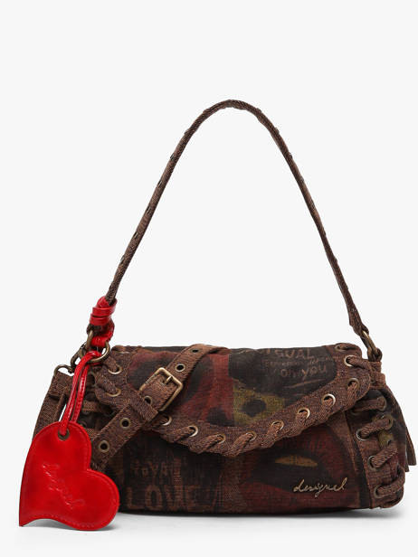 Shoulder Bag Graffiatto Desigual Brown graffiatto 26WAXD14
