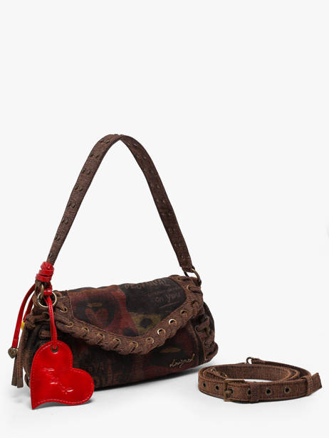 Shoulder Bag Graffiatto Desigual Brown graffiatto 26WAXD14 other view 1