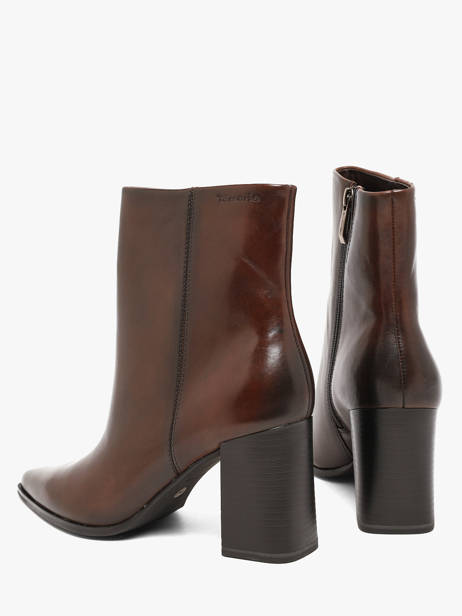 Bottines à Talon En Cuir Tamaris Marron women 47 vue secondaire 2