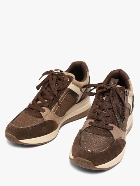 Platform Sneakers In Leather Tamaris Brown women 41 other view 1