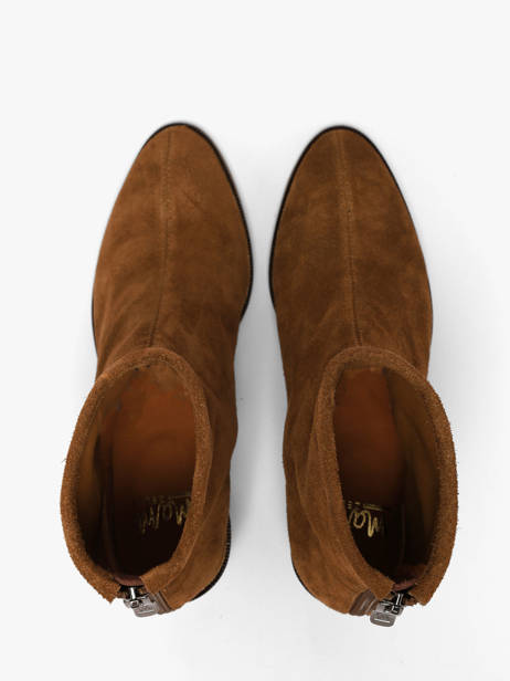 Bottines à Talon En Cuir Mam'zelle Marron women CSIUY53 vue secondaire 3