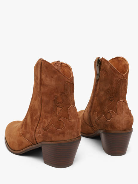 Bottines à Talon En Cuir Mam'zelle Marron women CSGGF41 vue secondaire 2