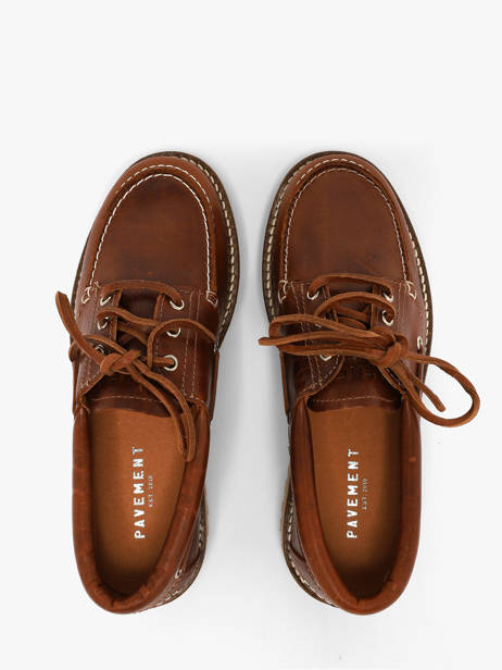 Chaussures Bateau En Cuir Pavement Marron women 24324052 vue secondaire 2