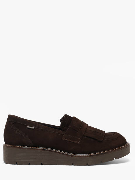 Platform Moccasins In Leather Dorking Brown women CA