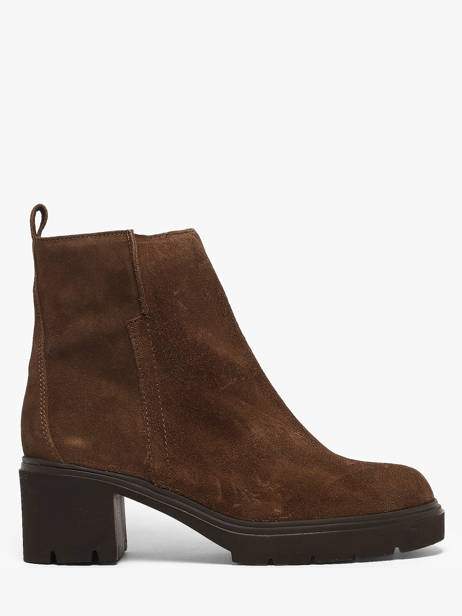 Bottines à Talon En Cuir Gabor Marron women 5