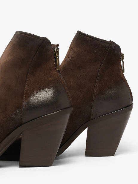Santiags à Talon En Cuir Metisse Marron women XD2416 vue secondaire 2