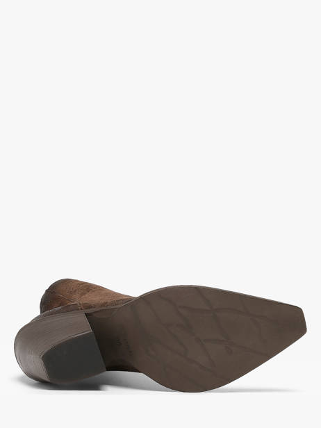 Santiags à Talon En Cuir Metisse Marron women XD2416 vue secondaire 4