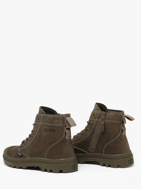 Boots In Leather Palladium Green men 79502308 other view 2