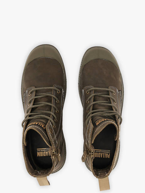 Boots In Leather Palladium Green men 79502308 other view 3