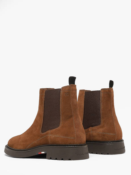 Chelsea Boots In Leather Tommy hilfiger Brown men 5952GVQ other view 2
