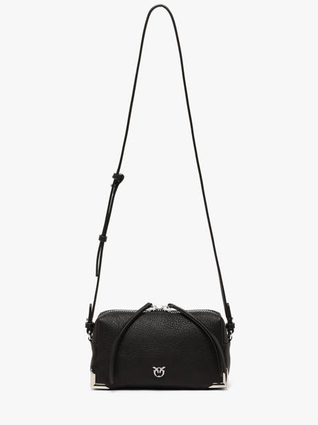 Sac Bandoulière Mini Bauletto Cuir Pinko Noir love bag soft 6967A3CX vue secondaire 1