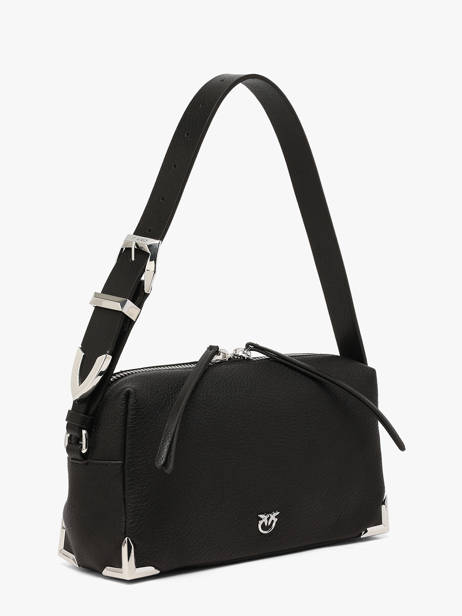 Sac Bandoulière Bauletto Cuir Pinko Noir love bag soft 6761A3CX vue secondaire 2