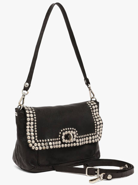 Shoulder Bag Orchidea Leather Campomaggi Black orchidea 25890ND other view 2