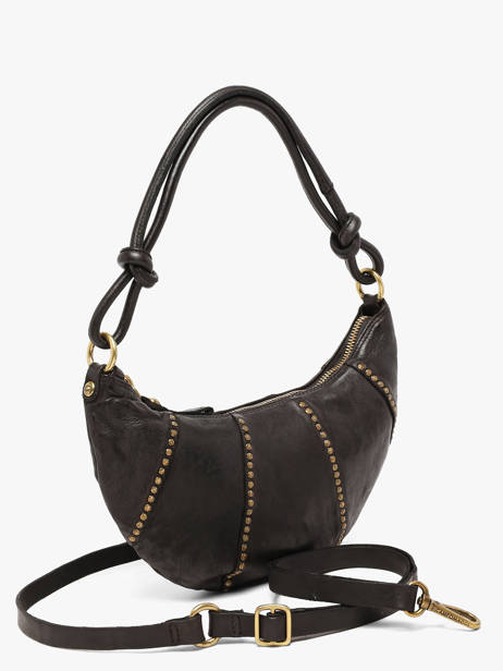Shoulder Bag Kura Leather Campomaggi Black kura 45570ND other view 2