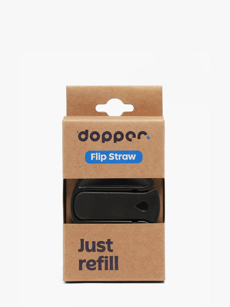 Bouchon à Paille Rabattable Dopper Noir accessoires FLIPSTRA