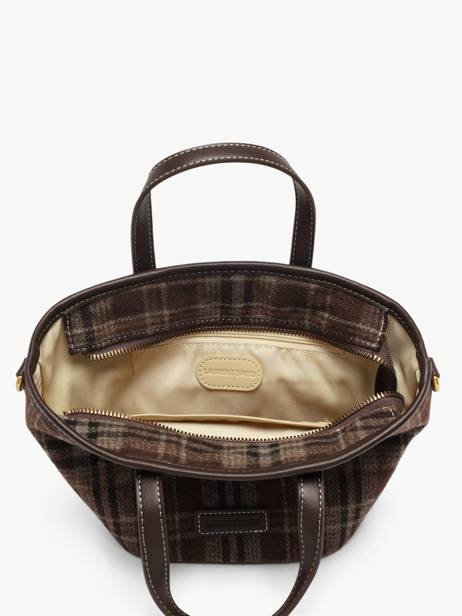 Sac Bandoulière Taylor Imprimé Tartan Laurent david Marron ld bags 60 vue secondaire 2