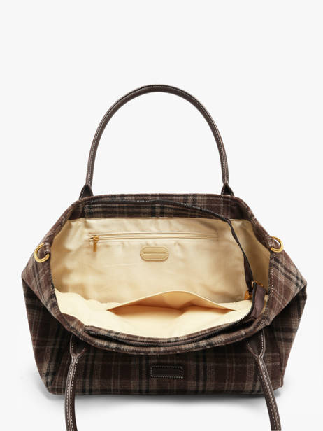 Sac Porté épaule Taylor Imprimé Tartan Laurent david Marron ld bags 135 vue secondaire 2