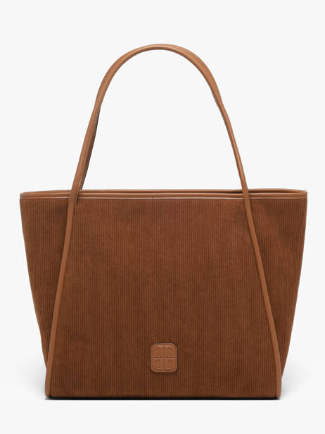 Sac Shopping Verona Velours Côtelé Laurent david Marron ld bags 111