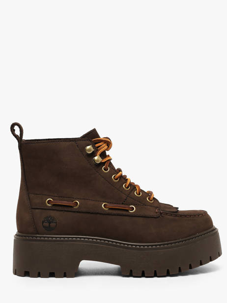 Platform Boots In Leather Timberland Brown women 27YZW071