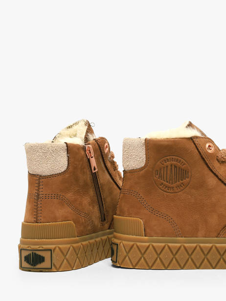 Ankle Sneakers In Leather Palladium Brown women 94951291 other view 2