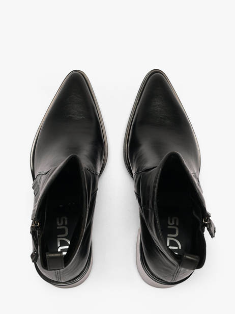 Heeled Boots In Leather Mjus Black women L39214 other view 3