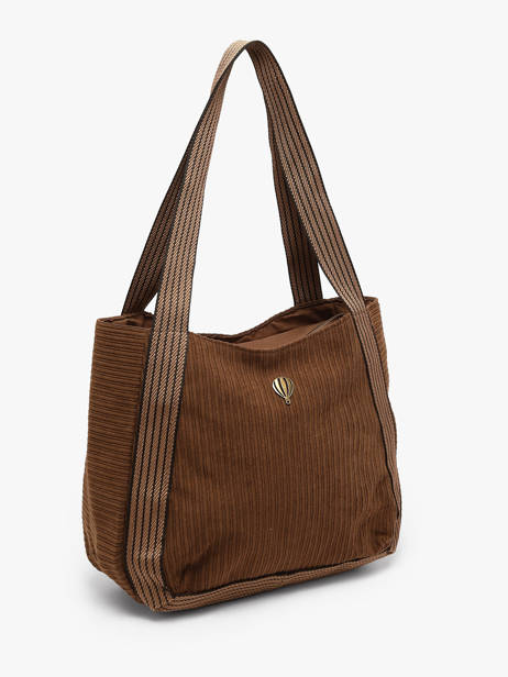 Shoulder Bag Velours Le voyage en panier Brown velours AHP308 other view 1