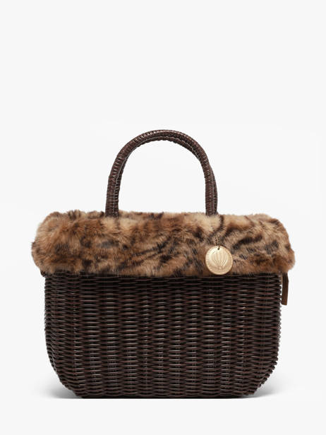 Handbag Doudou Le voyage en panier Brown doudou M