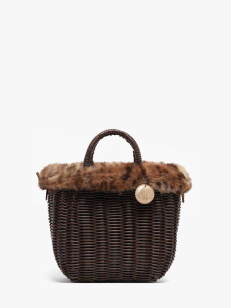 Handbag Doudou Le voyage en panier Brown doudou S
