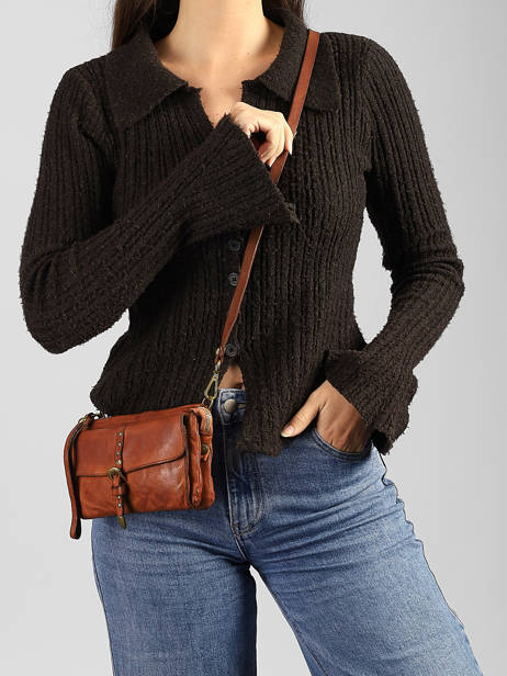 Shoulder Bag Kura Leather Campomaggi Brown kura 34070ND other view 1