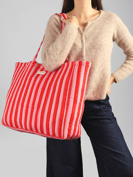 Sac Porté épaule A4 Cabas Coton Byzantine Rouge cabas PAC vue secondaire 1