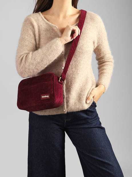 Velvet Nino Crossbody Bag Hindbag Red velours V other view 1