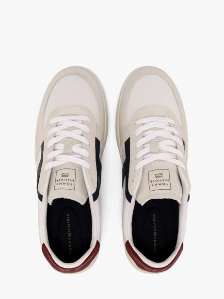Sneakers In Leather Tommy hilfiger White men 6068YBS other view 3