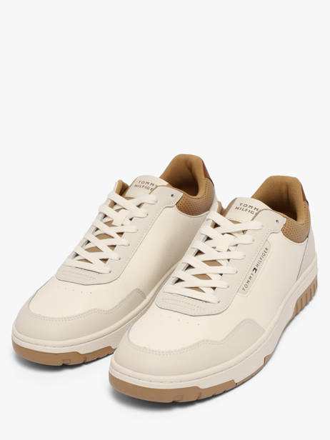 Sneakers In Leather Tommy hilfiger Beige men 59270GA other view 1
