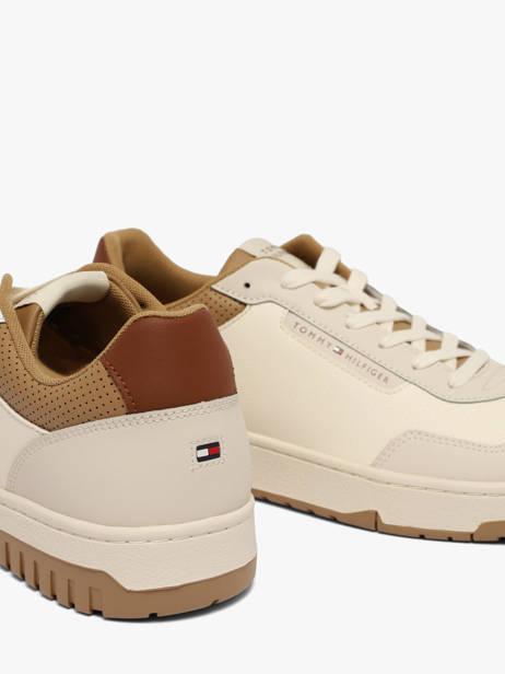 Sneakers In Leather Tommy hilfiger Beige men 59270GA other view 2
