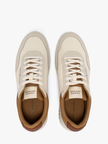 Sneakers In Leather Tommy hilfiger Beige men 59270GA other view 3