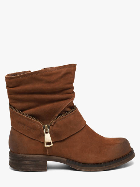 Boots In Leather Mustang Brown women M0042001
