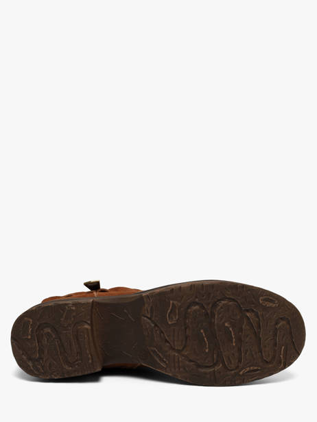 Boots In Leather Mustang Brown women M0042001 other view 4